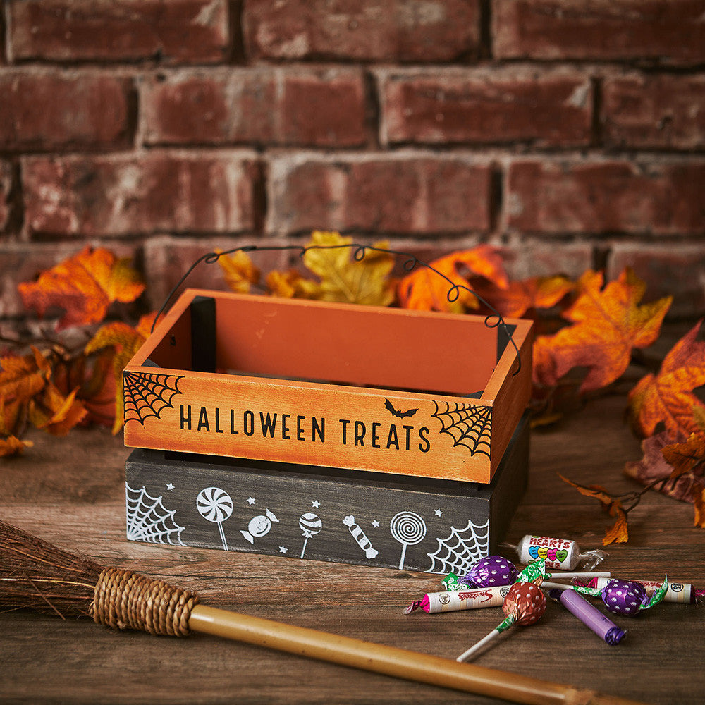 Spooky Halloween Treats Storage Crate