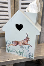 Load image into Gallery viewer, Leaping Hare Grey Heart Tissue Box
