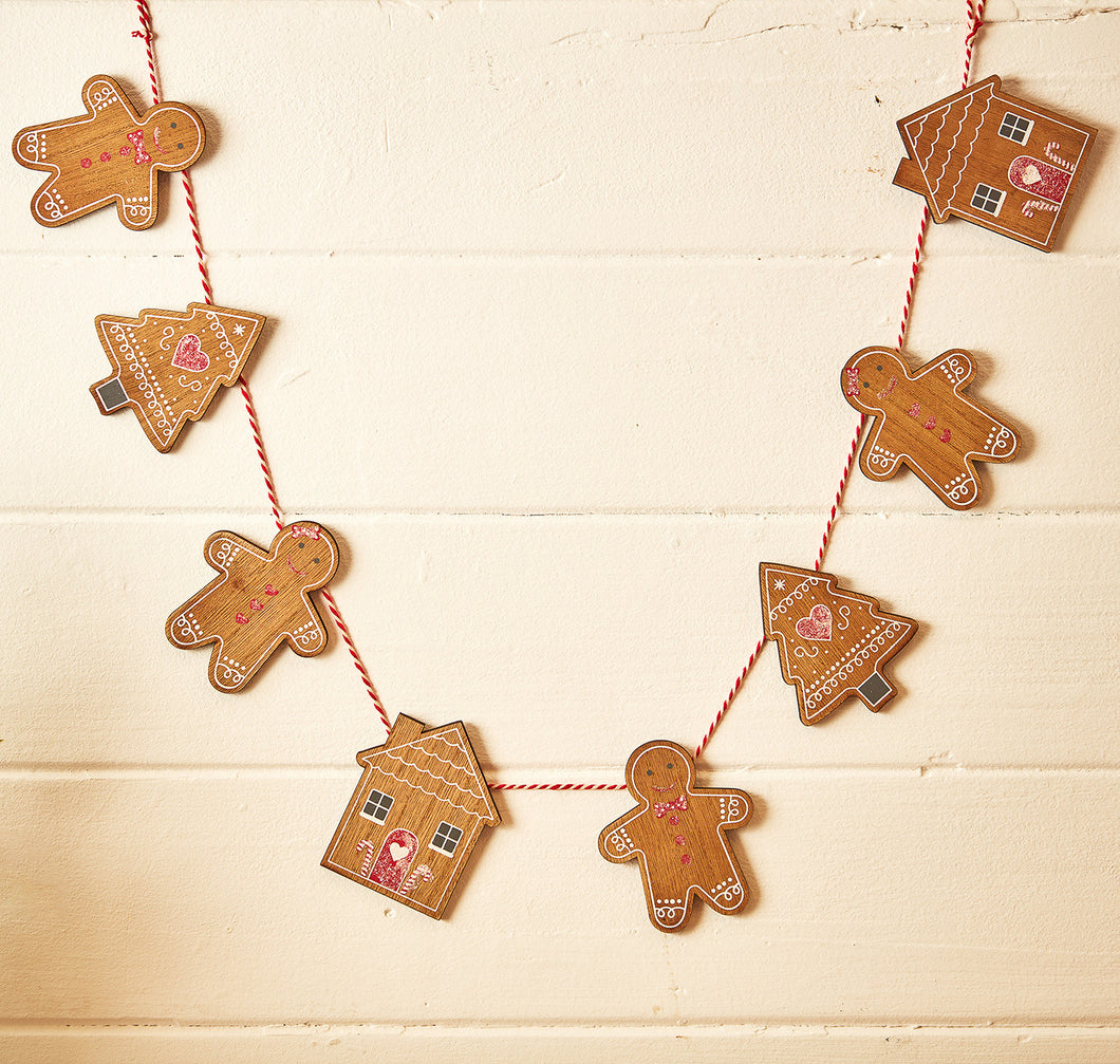 Gingerbread Inspired Wooden Bunting