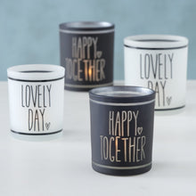 Load image into Gallery viewer, Happy Together/Lovely Day Glass Candle Holder
