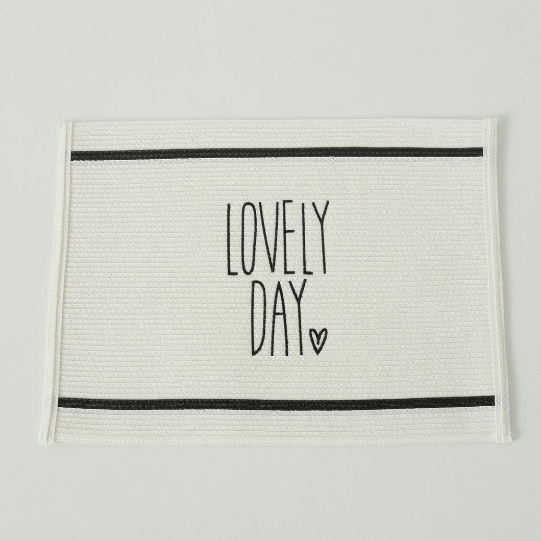 Black/White Assorted Heart Placemats