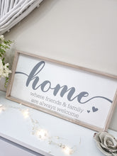 Load image into Gallery viewer, Home Is Where Framed Heart Plaque
