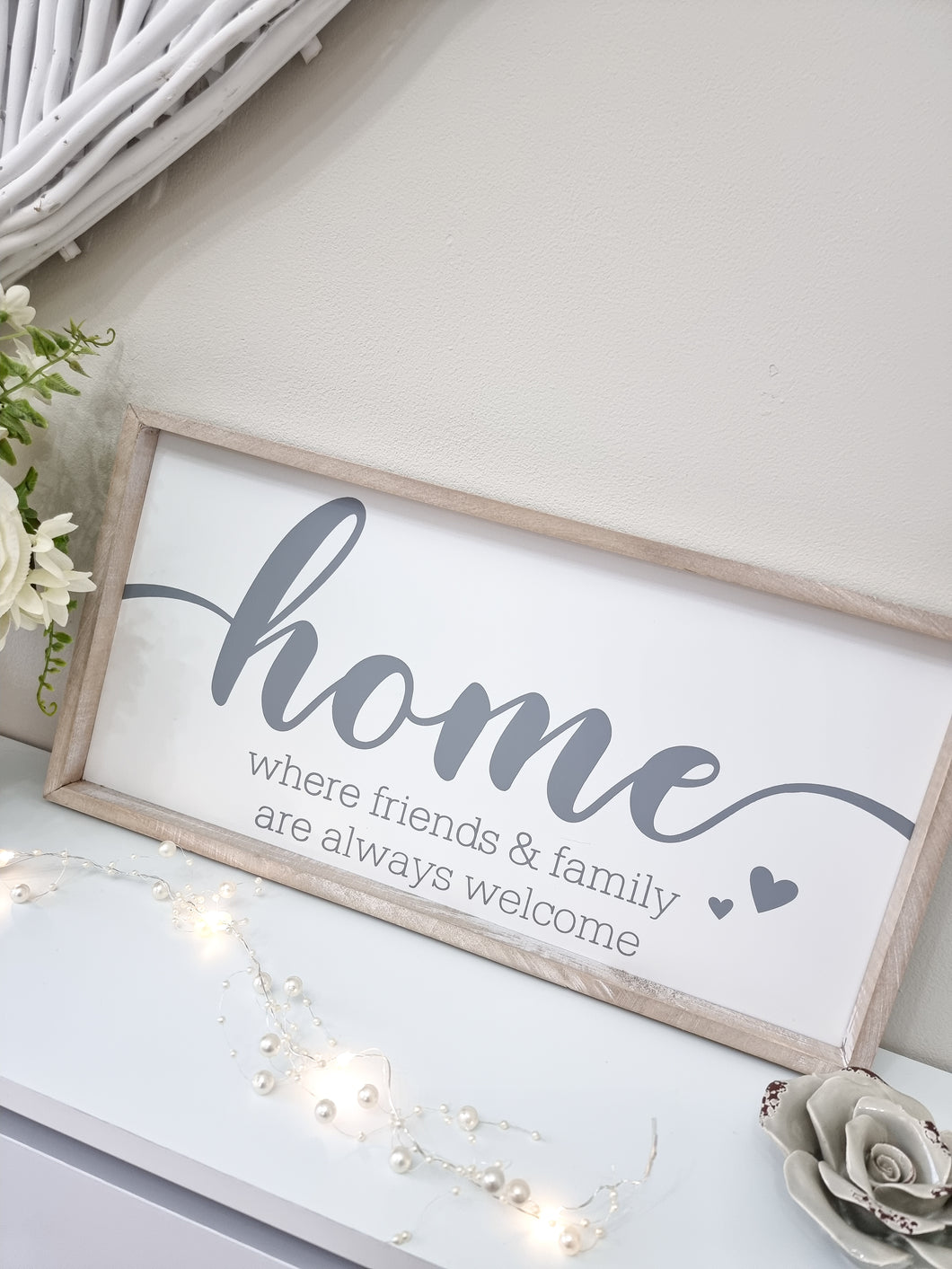 Home Is Where Framed Heart Plaque