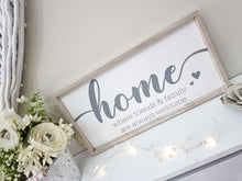 Load image into Gallery viewer, Home Is Where Framed Heart Plaque

