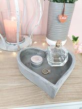 Load image into Gallery viewer, Grey Heart Shaped Concrete Dish/Tray
