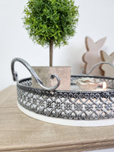 Load image into Gallery viewer, Intricate Grey &amp; White Moroccan Tray
