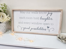 Load image into Gallery viewer, Joy, Laughter &amp; Great Possibilities Framed Plaque
