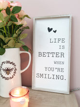 Load image into Gallery viewer, Life Is Better When... White Wash Framed Plaque
