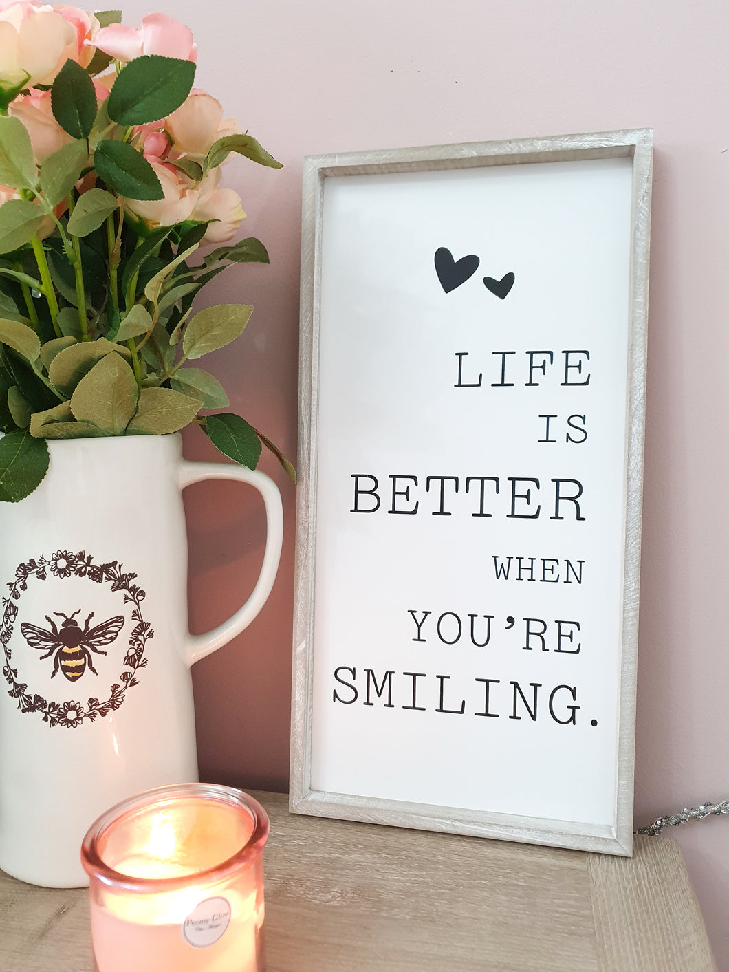 Life Is Better When... White Wash Framed Plaque