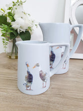 Load image into Gallery viewer, Light Blue/Grey Ceramic Duck Jug *Imperfect
