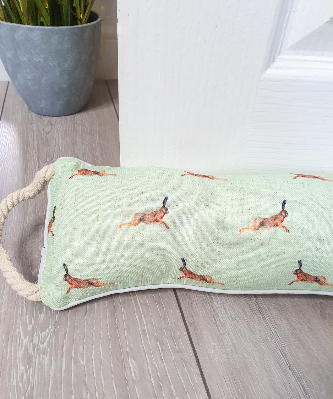 Light Green Repeat Hare Draught Excluder