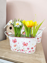 Load image into Gallery viewer, Pink Cosmos White Floral Planter - 3 Sizes
