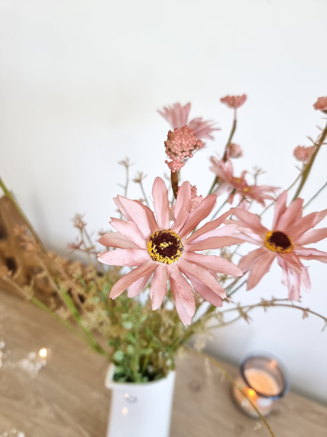 Pink Wild Daisy Faux Flower Stem