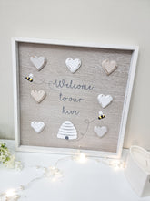 Load image into Gallery viewer, Welcome To Our Hive 3D Heart Framed Plaque
