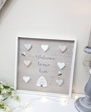 Load image into Gallery viewer, Welcome To Our Hive 3D Heart Framed Plaque
