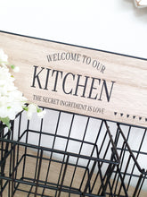 Load image into Gallery viewer, Welcome To Our Kitchen Wall Panel Storage Baskets
