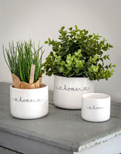Load image into Gallery viewer, White Scribble Home Heart Ceramic Pots
