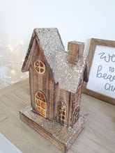 Load image into Gallery viewer, Rustic Wooden Light Up House
