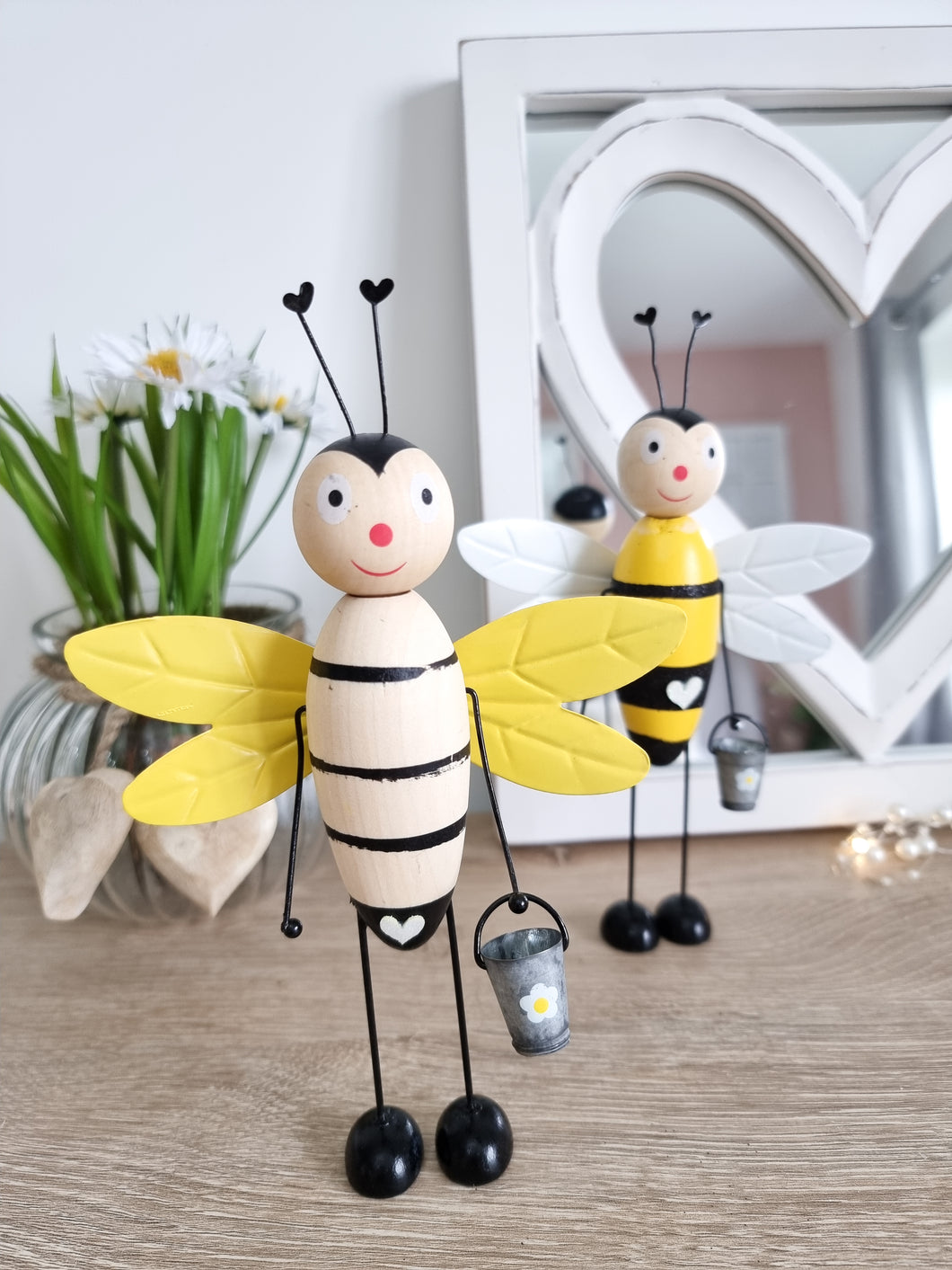 Spring Inspired Standing Bee Figure