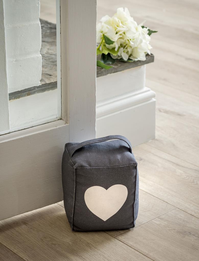 Navy & White Heart Doorstop