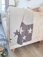 Load image into Gallery viewer, Grey Star Double Sided Cotton Throw
