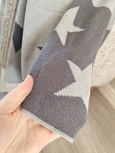 Load image into Gallery viewer, Grey Star Double Sided Cotton Throw
