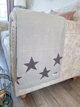 Load image into Gallery viewer, Grey Star Double Sided Cotton Throw
