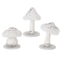 Load image into Gallery viewer, White &amp; Silver Fuzzy Mushroom Set 3
