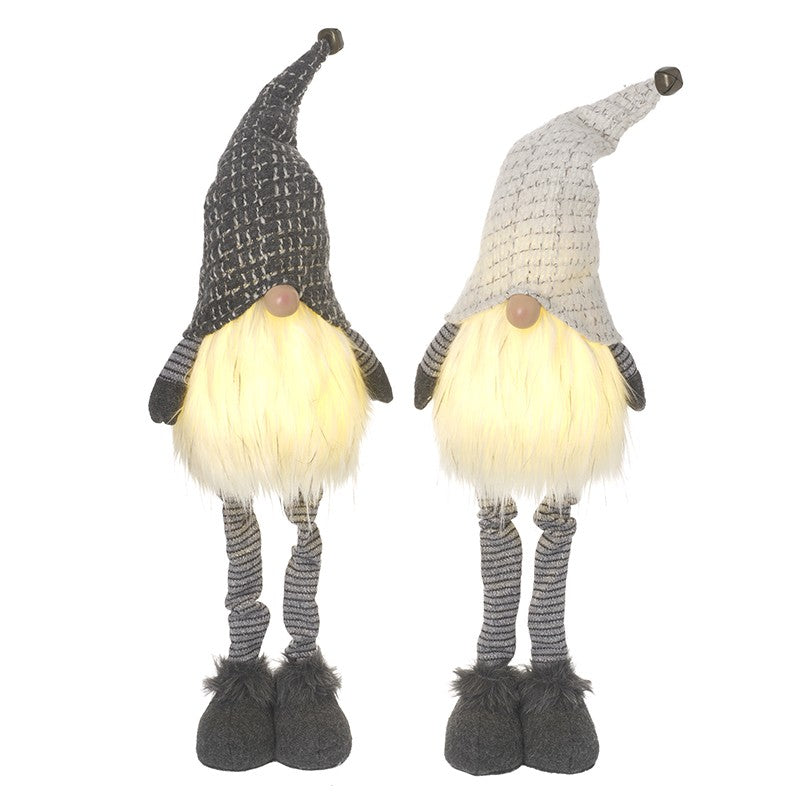 Knitted Tall Light Up Grey Or Cream Gonk