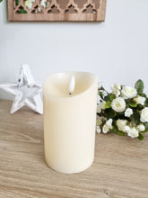 Load image into Gallery viewer, Natural Cream Wax LED Pillar Candle
