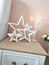 Load image into Gallery viewer, White Natural Wooden Mantle Stars
