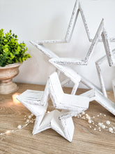 Load image into Gallery viewer, White Natural Wooden Mantle Stars
