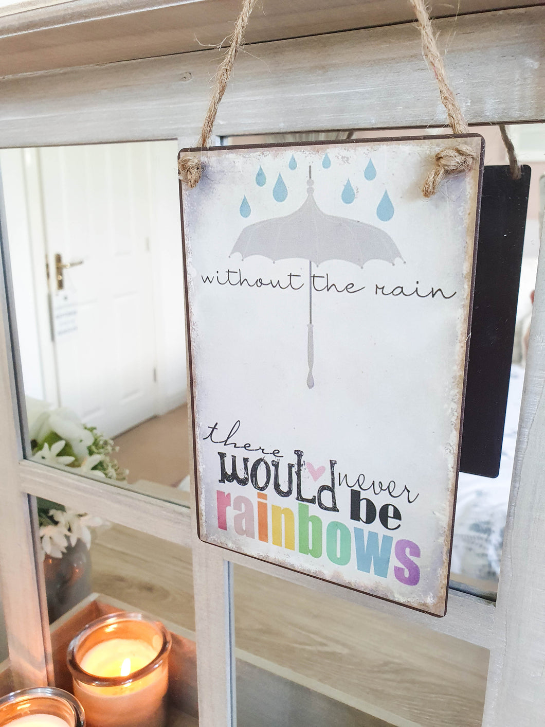 Mini Positive Rainbows Hanging Sign